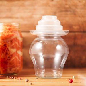 Förvaringsflaskor plastbehållare kimchi burk kök surkål hem fermentering burkar grönsakssylning fermentering pickle