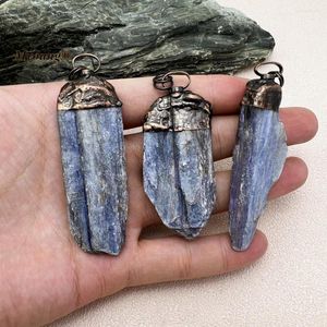 Pendant Necklaces 10PCS BOHO Jewelry Irregular Large Natural Stone Blue Kyanite Quartz Vintage Necklace MY230906