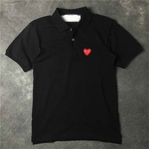 Tasarımcı Tee Erkekler T-Shirts Com Des Garcons Play Little Love Sold Cole Çift Elbise Polo Boyun Kısa Kollu T-Shirt
