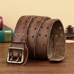 Pasy retro koreańskie modne unikalne antyalaństwowe podwójne pin Bluckle Belt Mode dla mężczyzn Cinturones para mujer