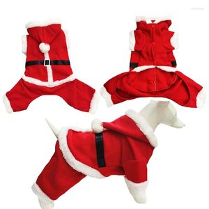 Hundebekleidung, Haustier-Weihnachtskostüme, Weihnachtsmann-Kostüm, kleines Tierkleid, Urlaub, Party, Einteiler, Winter, warme Kleidung für Welpen und Katzen