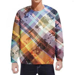 Herren Hoodies Sweatshirt Kleid Mode Frühling Und Herbst Quadrat Persönlichkeit Muster 3D Digitaldruck Langarm Süßes Hemd