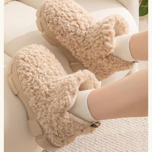 Boots Platform Women 2023 Winter Scay Plush Warm Warm Botttom Women’s Snow Shoes Indoor Outdoor Home