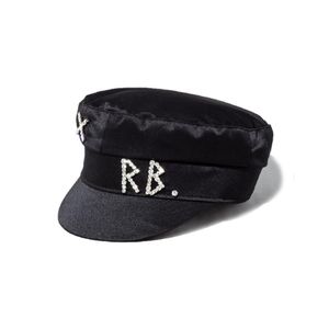 Simple Rhinestone Cappello RB Donne Men Street Street Style Cappelli da giornale Berretti neri Caps260l