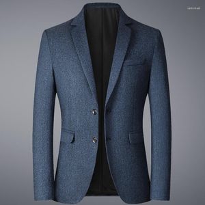 Herrdräkter trevligt ankomst vårhöstmän blazer kappa casual jackor mode fasta färg blazer plus storlek m-4xl