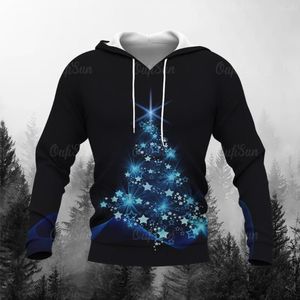 Herren Hoodies Frohe Weihnachten Hoodie 3D Baum Druck Sweatshirt Für Oversize Casual Fashion Tops Herbst Winter Pullover