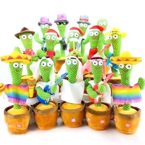 Plush Toys 120 Englisg Songs Favor Dancing Talking Singing Cactus Muzyka elektroniczna zabawka z piosenką disted