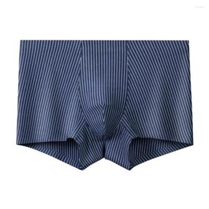 Mutande da uomo Boxer a righe Slip U Custodia convessa Intimo in cotone traspirante Pantaloncini taglie forti Homme Cueca Mutandine maschili