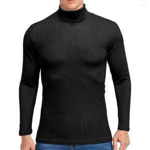 Männer Pullover Pullover Einfarbig Rollkragen Langarm Pullover Herbst Und Winter Warme Dünne Gestrickte Boden Hemd Outdoor