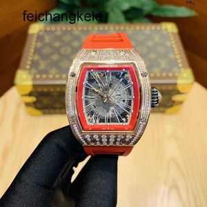 Richardmill Watch Womens Saatler Tasarımcısı Richads Mil Richadss Aynı Full Sky Star Erkek Meydanı Büyük Dial Glow Su Geçirmez Overlord Tam Otomatik H