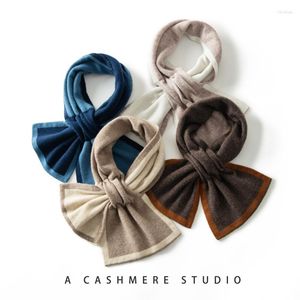 Scarves Matching Color Cashmere Scarf Autumn And Winter Warm Simple Fashion Feel Comfortable Women's Knitted Short