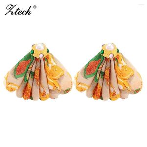 Stud Earrings Vintage Design Colorful Ethnic For Women Summer Beach Party Gorgeous Ear Accessories Exaggerated Statement Jewelry