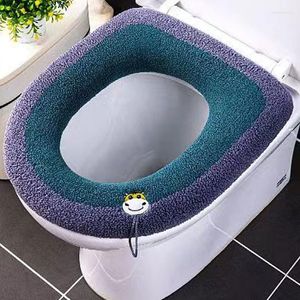 Toilet Seat Covers Winter Warm Cover Mat Bathroom Pad Cushion With Handle Thicker Soft Washable Closestool Accessories