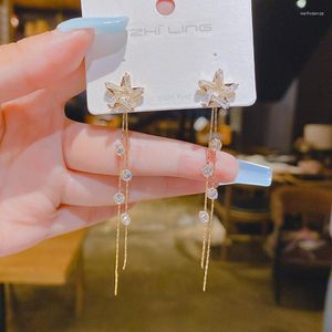 Kolczyki Dangle CIFBUY Style Trendy Miedź Micro-Set Cyrcon Drop for Women Rhinestone Long Tassel Earring Girl Modern Jewelry