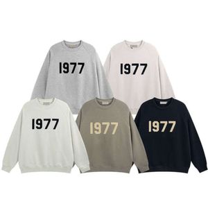 Moda Uomo Pullover Felpe Tute Ess Lettera 1977 Essentialhoodies Maglione Uomo Donna Marca con cappuccio Abbigliamento sportivo Street Loose Sports Felpa con cappuccio Giacca Ju34