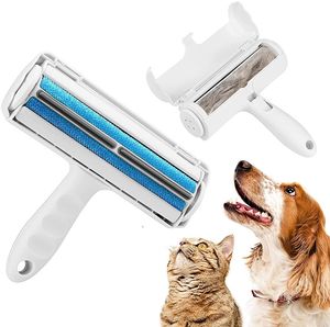 Pet Hair Remover Roller - Dog & Cat Fur Remover with Self-Cleaning Base - Efficient Animal Hair Removal Tool Cat Dog Hair Remover Couch Furniture Car Seat Carpet and Bedding