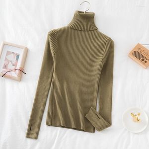 Frauen Pullover 2023 Pullover Mujer Rollkragen Frauen Weiß Gestrickte Pullover Herbst Winter Langarm Top Pull Femme Elastizität