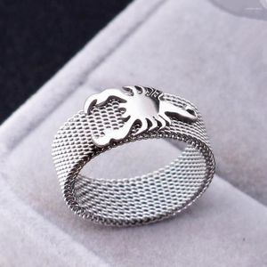 Trauringe MANGOPIE8mm Edelstahl Skorpion Ring für Männer und Frauen 316L Charm