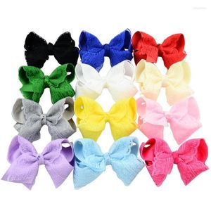 Hårtillbehör 12 datorer/Lot Elegant Flower spets hårnålar Bågar för yngre barn födda tjejband bowknot clips huvudbonader