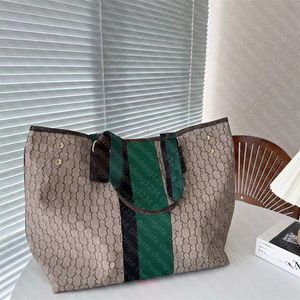 tote bag Designer bag Fashion Totes Printed letters with red and green stripes Leather messenger handbag Women shoulder Bags Shopping bags