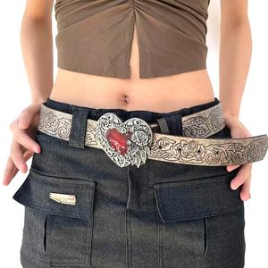 Cinture retrò EMED Love Belt Y2K Spicy Girl Leather for Women Men Stupt Dress Jeans Ceinture Punk Punk Welband 230928