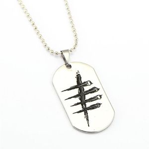 Pendant Necklaces 10 pcs Dead By Daylight Necklace Silver Dog Tag Gift Men Women Game Choker Jewelry Accessories YS11765304n