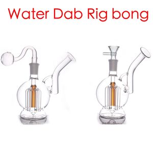 Atacado Bong de vidro Hookahs Ash Catcher 6Arm Tree Perc colorido Inline Perc Water Dab Rig Bongs Pipe com 14mm masculino queimador de óleo de fumo ou tigela de tabaco