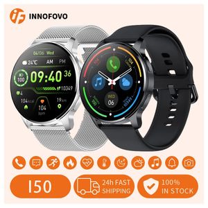 Outros relógios INNOFOVO I50 Bluetooth Chamada Relógio Inteligente para Homens Mulheres Frequência Cardíaca Monitor de Oxigênio no Sangue Fitness Tracker Smartwatch Sport Relógios 230928