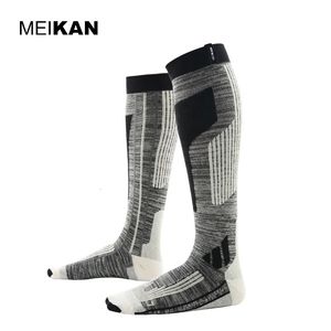 Sports Socks MKSK001 Högkvalitativa professionella män/kvinnor Merceriserade Merino Wool Ski Socks Outdoor Thicken Terry Warm Knee High Long Socks 230928