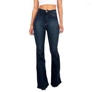 Jeans femininos libieliy mulheres cintura alta bolso perna larga queimado botão magro calças vintage carga calças estéticas deinm