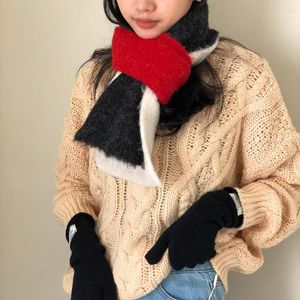 Schals Farbe Gestrickte Schal Frauen Lätzchen Winter Warme Wolle Kurzen Hals Kragen Herbst Für Mädchen Tücher Wraps Dame