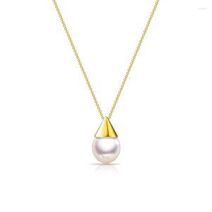 Chains FoYuan Silver Color Korean Edition Temperament Pearl Necklace Women's Fashion Small Light Bulb Pendant Jewelry