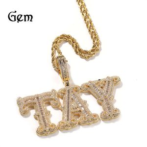 Gu Meng's new necklace hip hop full diamond barbed rock sugar letter DIY splicing combination personalized Necklace