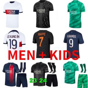 Mbappe Hakimi Soccer Jerseys Ugarte 23 24 G.Ramos Maillots de Football 2023 2024 Verratti Kolo Muani O.Dembele Asensio Fabian Men Kids kids maillot foot