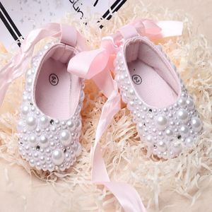 First Walkers Dollbling Baby Shoes Girl Christening Shoes Pearl Custom Handmade Baptism Birthday Present Princess Little Girl Shoes 230928