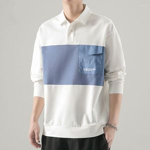 Men's Polos Top Baggy Sweatshirts T Shirt For Man Round Neck Polo Clothing Designer Emo F Winter Tee Korean Autumn With