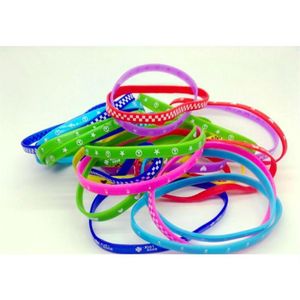 glow Jelly 1000pcs Lots Sile Wristband Rubber Elastic Bracelet Skull Butterfly Etc Mixed 10 Style Men Children Cartoon Fashi wmtMc2190