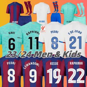 23 24 Pedri Joao Felix Soccer Jerseys Lewandowski Ferran Camiseta de Futbol Gundogan Barca