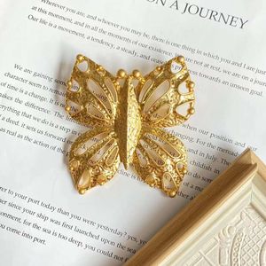 Broche decorativo de viajero ahuecado, artístico y elegante, mariposa vintage medieval