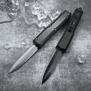 Coltello automatico MICRO TECH Makora II Alluminio aeronautico (6061-T6) + Manico in fibra di carbonio 3K Campeggio Strumento di sopravvivenza per escursioni all'aperto Coltelli tascabili EDC UT85 UT88 BM 4600 3400