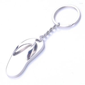 Keychains Fashion Personality Creative Car Key Pendant Gift Lettering Flip-flops Keychain Bag Female Jewelry