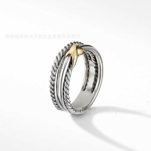 2024 Крест роскошные кольца женские дизайнерские украшения из стерлингового серебра 925 пробы Twisted x Ring Classic бесплатная доставка моды