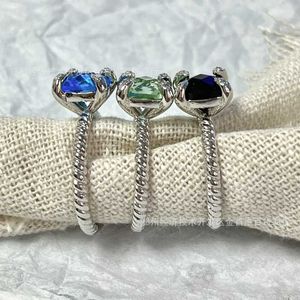 Sterling Luxus Silber Schmuck Designer 925 Ringe für Zirkon Frau Ring Beliebter Knopf