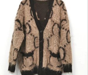 23 Cardigan lavorato a maglia in pile lungo in pelo di cammello di pecora stile pigro Cappotto maglione da donna Autunno e inverno Abbigliamento esterno allentato addensato