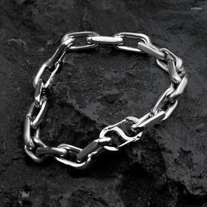 Łańcuchy Przylot Ta1 Pure Titanium Link Naszyjnik dla mężczyzn ukarany wypolerowany hip-hop ultra gruby owalny łańcuch Braceletów bez spawania