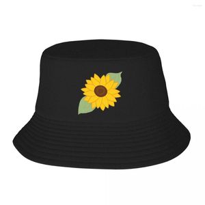 Berets Sunflower Bucket Hats Panama For Man Woman Bob Hip Hop Fisherman Summer Beach Fishing Unisex Caps
