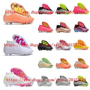 Boys women soccer shoes mens Zoomes Mercurial Superfly IX Elite FG cleats football boots scarpe da calcio size 35-45 EUR