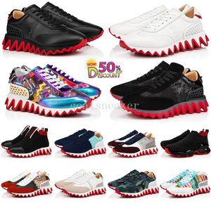 Casual Shoes Loafers Designer shark bottom Red Bottoms Platform Fashion lace up low cut leather mens womens sneakers 23