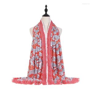 Halsdukar vårsatin ginkgo blad tryckt halsduk sjal tunn typ mångsidig för kvinnor bomull blandad halsduk