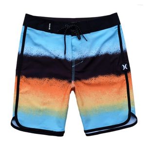 Calções masculinos de alta qualidade secagem rápida casual ginásio boardshorts surf 4 vias estiramento sublimação impresso masculino praia swimtrunks para venda